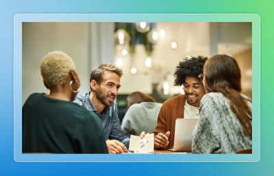 People talking together in a group