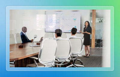 A group of people in a meeting.