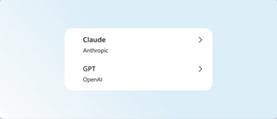 Copilot model selection menu showing multiple AI models.