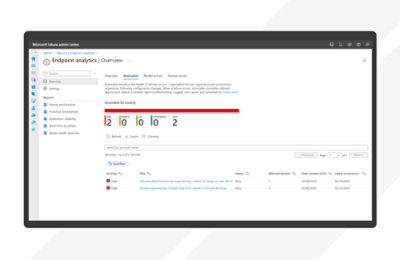 A screenshot of a endpoint analytics overview screen