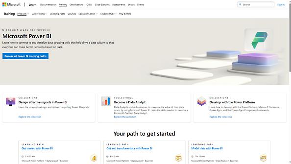 Screenshot of Microsoft powerBi