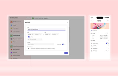 Mobile device and PC screen presenting the same image.