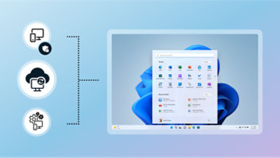 Écran d’ordinateur avec différentes icônes.