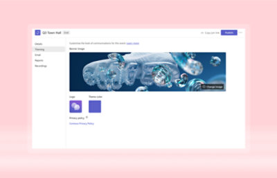 Cyfrowy interfejs użytkownika do dostosowywania z banerem z motywem baniek i grafiką z przezroczystym obiektem w tle