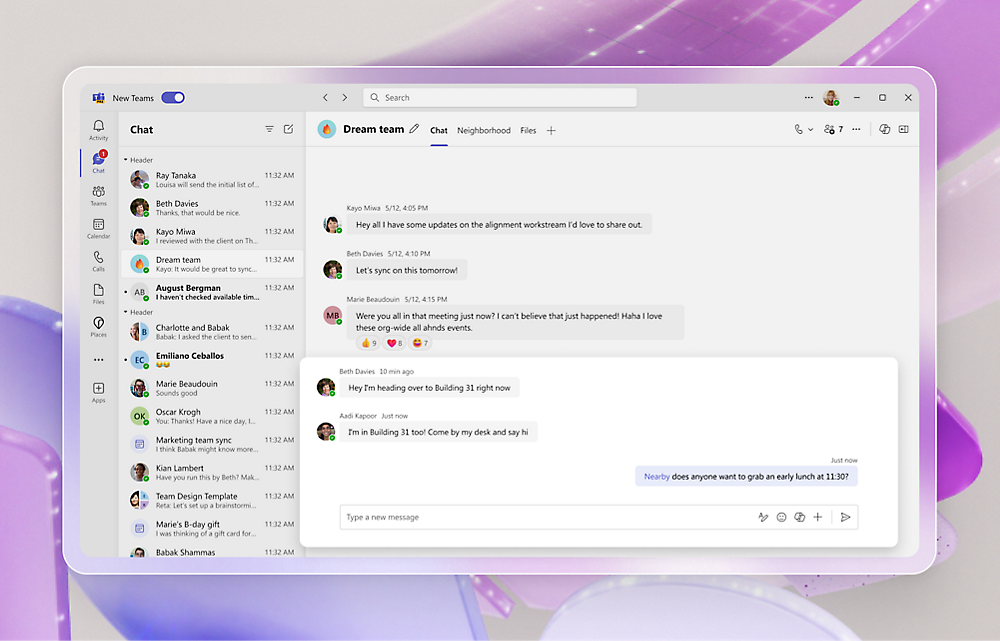 A screenshot of a computer interface displaying an email application with various messages and a conversation panel 