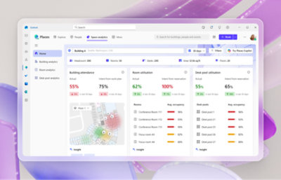 Een computerscherm met een interface van software voor gebouwbeheer waarin verschillende bezettingsgegevens te zien zijn