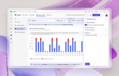 Een digitale werkruimte op een laptop met een staafdiagram met gegevensanalyse in software voor projectbeheer.