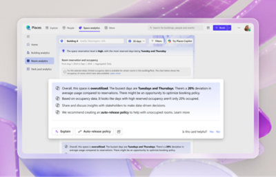 Schermopname van de interface van een computer met een dashboard van een reserveringssysteem voor ruimten met analyses als pop-upitems