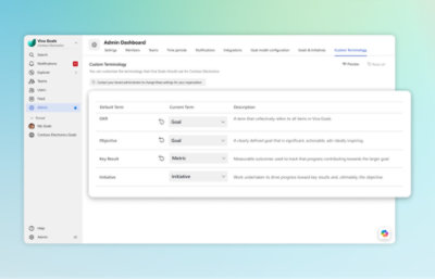 비즈니스 목표 관리 및 달성에 대한 효과적인 목표를 설정하세요.