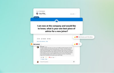 Een schermopname van een chat met een nieuw lid van het bedrijf