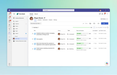 비즈니스 목표 관리 및 달성에 대해 Teams에서 공동 작업하세요.