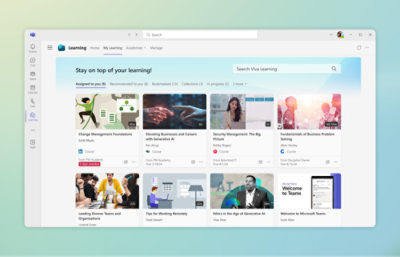 Learning dashboard with assigned, recommended, bookmarked courses, and progress tracking. Due dates included