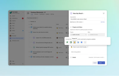 비즈니스 목표 관리 및 달성에 대한 데이터를 통합하세요.