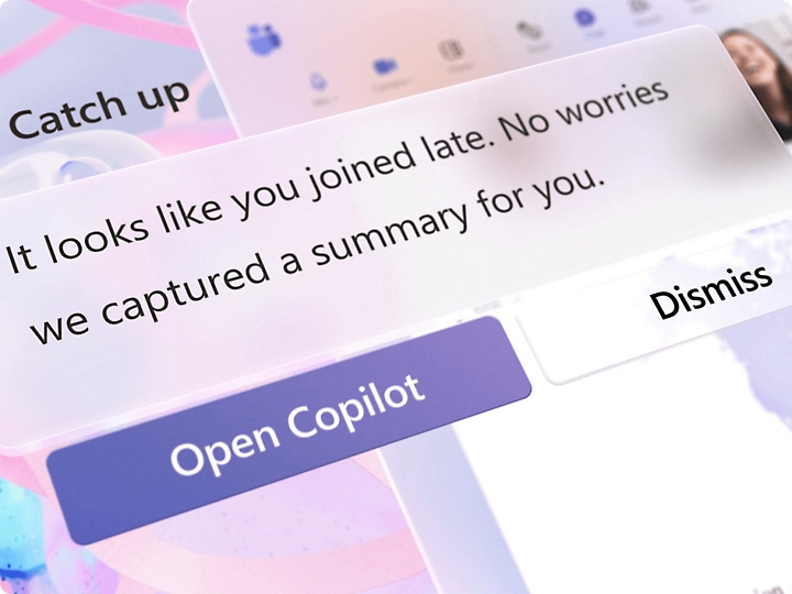 Fenêtre contextuelle de Copilot permettant d’ouvrir ou d’ignorer l’invite