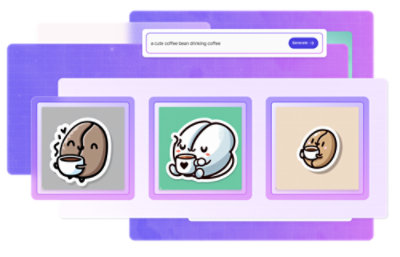 Ilustracije kavnega zrna, ki pije kavo, kavnega zrna, ki drži skodelico za kavo, in kavnega zrna s skodelico za kavo