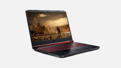Acer Nitro 5 with video game onscreen in vibrant colors.