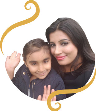 Amanpreet Kaur avec sa fille
