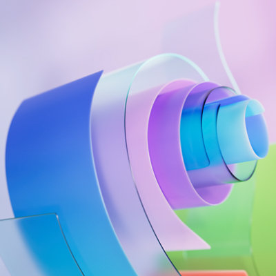 Primer plano de una espiral de colores