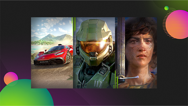 Artwork depicting popular PC Game Pass games.