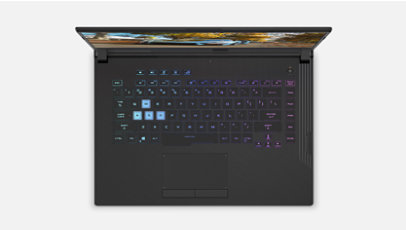 Asus ROG Gaming PC from the top down