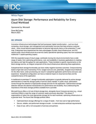 An article of customer experience about the performance of Azure Disk Storage