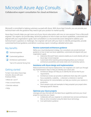 An article on Microsoft Azure App Consults