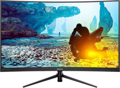 Philips Momentum 27-inch F H D L C D Curved Monitor.