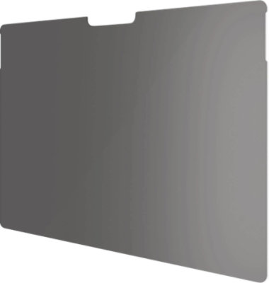 PanzerGlass Surface Pro X および Pro 8 プライバシー スクリーン プロテクターを斜めから見た図。