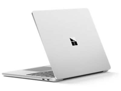 An angled view showing the back of a Surface Laptop for Business