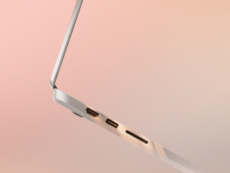 Side profile of a laptop