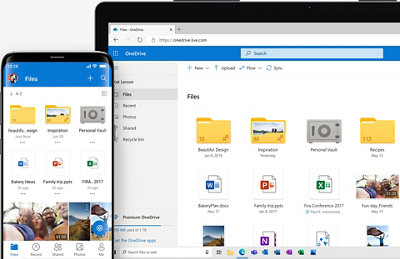 Ứng dụng onedrive hỗ trợ đồng bộ dữ liệu trên máy tính và điện thoại