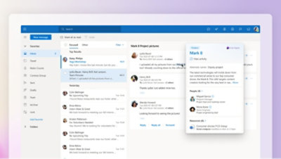 Kartica Viva Topics za otkrivanje sadržaja koja se prikazuje preko e-poruke u programu Outlook