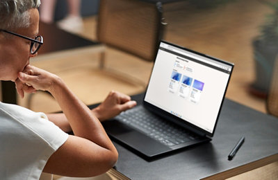 A person working at their desk.