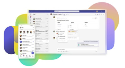 Mobiiliekraanil on kuvatud kaks Teamsis avamata vestlusest ja töölauaekraanil on kuvatud kasutaja, kes kohandab Teamsis oma vestlusteatisi.