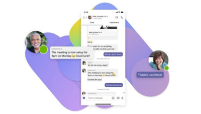 A text conversation in Teams where coworkers are settling on a time to have a meeting.
