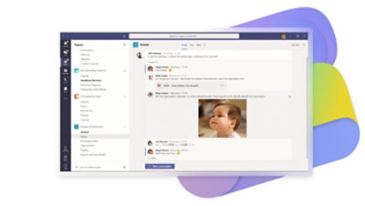 A text chat in Teams in an Events channel.