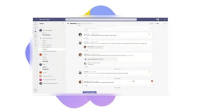 A GIF of a user creating a workback schedule from a message in Teams.