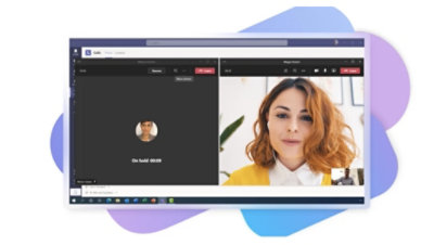 A video showing two calls being merged on Teams.