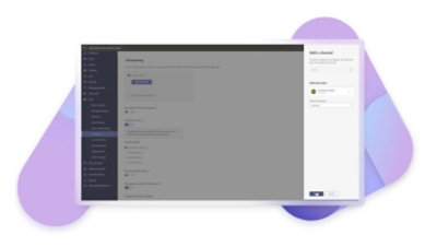 A video showing a voice-enabled channel being set up for a helpdesk in Teams.