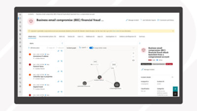 Una cola de incidentes XDR de Microsoft Defender con incidente