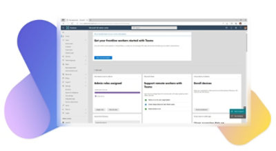 El panel de inicio de una empresa en el Centro de administración de Microsoft 365.