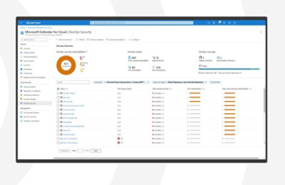 A dashboard in Defender for DevOps.