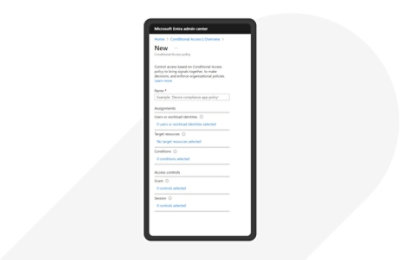 Користувач створює нову політику обумовленого доступу.