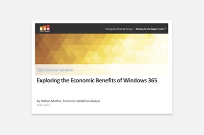 Download het onderzoek met de titel 'Exploring the Economic Benefits of Windows 365'.