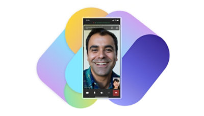 A virtual appointment video call between two people.