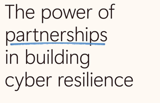 Quote: The power of partnerships in building cyber resilience
