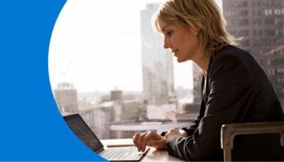 A person working at their desk.