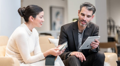 A person walking through a datacenter