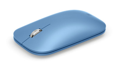 Een Microsoft Modern Mobile Mouse in de kleur Saffier.