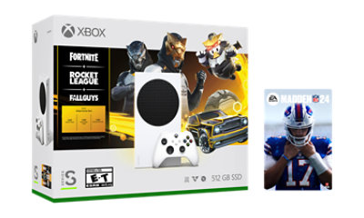 Xbox Series S Gilded Hunter Bundle with Madden NFL 24 Standard Edition.